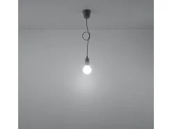 Lámparas colgantes Astis moderno de CLORURO DE POLIVINILO - 1 fuentes luminosas 4000K - L.9 x A.90 cm - gris