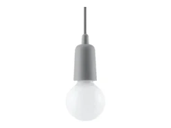 Lámparas colgantes Astis moderno de CLORURO DE POLIVINILO - 1 fuentes luminosas 4000K - L.9 x A.90 cm - gris