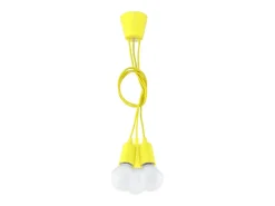 Lámparas colgantes Astis moderno de CLORURO DE POLIVINILO - 3 fuentes luminosas 4000K - L.15 x A.90 cm - amarillo