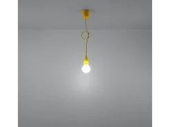 Lámparas colgantes Astis moderno de CLORURO DE POLIVINILO - 1 fuentes luminosas 4000K - L.9 x A.90 cm - amarillo