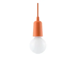 Lámparas colgantes Astis moderno de CLORURO DE POLIVINILO - 1 fuentes luminosas 3000K - L.9 x A.90 cm - naranja