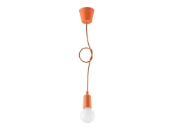 Lámparas colgantes Astis moderno de CLORURO DE POLIVINILO - 1 fuentes luminosas 3000K - L.9 x A.90 cm - naranja