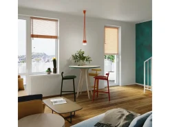 Lámparas colgantes Astis moderno de CLORURO DE POLIVINILO - 3 fuentes luminosas 4000K - L.15 x A.90 cm - naranja