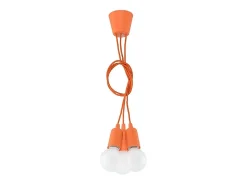 Lámparas colgantes Astis moderno de CLORURO DE POLIVINILO - 3 fuentes luminosas 4000K - L.15 x A.90 cm - naranja