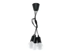 Lámparas colgantes Astis moderno de CLORURO DE POLIVINILO - 3 fuentes luminosas 3000K - L.15 x A.90 cm - negro