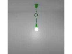 Lámparas colgantes Astis moderno de CLORURO DE POLIVINILO - 1 fuentes luminosas 3000K - L.9 x A.90 cm - verde