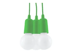 Lámparas colgantes Astis moderno de CLORURO DE POLIVINILO - 3 fuentes luminosas 3000K - L.15 x A.90 cm - verde