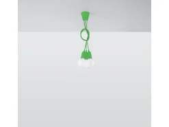 Lámparas colgantes Astis moderno de CLORURO DE POLIVINILO - 3 fuentes luminosas 4000K - L.15 x A.90 cm - verde