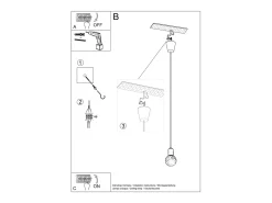 Lámparas colgantes Astis moderno de CLORURO DE POLIVINILO - 1 fuentes luminosas 3000K - L.9 x A.90 cm - amarillo