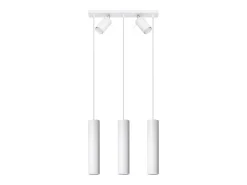 Lámparas colgantes Briix moderno de acero - 5 fuentes luminosas 3000K - L.45 x A.100 cm - blanco