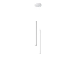 Lámparas colgantes Brill moderno de acero - 2 fuentes luminosas 3000K - L.15 x A.118 cm - blanco