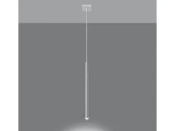 Lámparas colgantes Brill moderno de acero - 1 fuentes luminosas 4000K - L.8 x A.100 cm - blanco