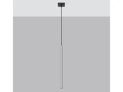 Lámparas colgantes Brill moderno de acero - 1 fuentes luminosas 3000K - L.8 x A.100 cm - cromo