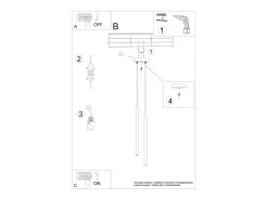 Lámparas colgantes Brill moderno de acero - 2 fuentes luminosas 4000K - L.15 x A.118 cm - dorado
