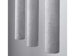Lámparas colgantes Brill moderno de concreto - 3 fuentes luminosas 3000K - L.30 x A.110 cm - gris