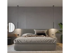 Lámparas colgantes Brill moderno de acero - 1 fuentes luminosas 3000K - L.8 x A.100 cm - negro