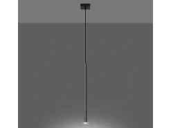 Lámparas colgantes Brill moderno de acero - 1 fuentes luminosas 4000K - L.8 x A.100 cm - cromo