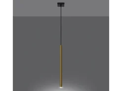 Lámparas colgantes Brill moderno de acero - 1 fuentes luminosas 4000K - L.8 x A.100 cm - brillo dorado