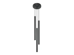 Lámparas colgantes Brill moderno de acero - 3 fuentes luminosas 3000K - L.20 x A.90 cm - negro