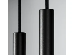 Lámparas colgantes Brill moderno de acero - 2 fuentes luminosas 4000K - L.15 x A.118 cm - negro