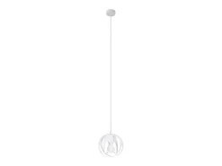 Lámparas colgantes Brive moderno de acero - 1 fuentes luminosas 4000K - L.16 x A.125 cm - blanco