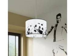 Lámparas colgantes Calcio b moderno de CLORURO DE POLIVINILO - 1 fuentes luminosas 3000K - L.30 x A.82 cm - blanco negro