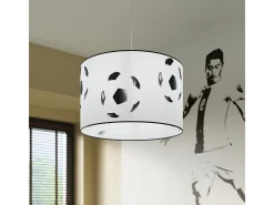 Lámparas colgantes Calcio a moderno de CLORURO DE POLIVINILO - 1 fuentes luminosas 4000K - L.40 x A.82 cm - blanco negro