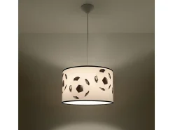 Lámparas colgantes Calcio a moderno de CLORURO DE POLIVINILO - 1 fuentes luminosas 4000K - L.40 x A.82 cm - blanco negro