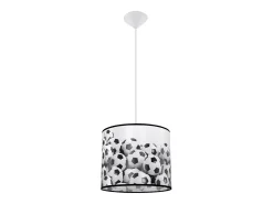 Lámparas colgantes Calcio b moderno de CLORURO DE POLIVINILO - 1 fuentes luminosas 4000K - L.30 x A.82 cm - blanco negro