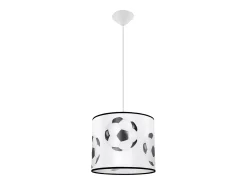 Lámparas colgantes Calcio a moderno de CLORURO DE POLIVINILO - 1 fuentes luminosas 4000K - L.30 x A.82 cm - blanco negro