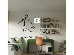 Lámparas colgantes Calcio a moderno de CLORURO DE POLIVINILO - 1 fuentes luminosas 4000K - L.30 x A.82 cm - blanco negro