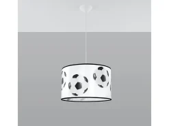 Lámparas colgantes Calcio a moderno de CLORURO DE POLIVINILO - 1 fuentes luminosas 3000K - L.40 x A.82 cm - blanco negro