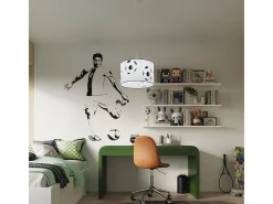 Lámparas colgantes Calcio a moderno de CLORURO DE POLIVINILO - 1 fuentes luminosas 3000K - L.40 x A.82 cm - blanco negro