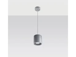 Lámparas colgantes Celeris moderno de aluminio - 1 fuentes luminosas 3000K - L.10 x A.110 cm - gris