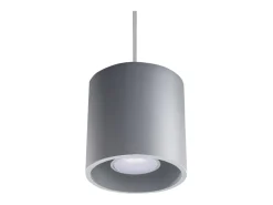 Lámparas colgantes Celeris moderno de aluminio - 1 fuentes luminosas 3000K - L.10 x A.110 cm - gris