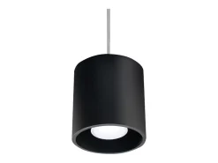 Lámparas colgantes Celeris moderno de aluminio - 1 fuentes luminosas 4000K - L.10 x A.110 cm - negro