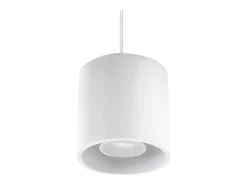 Lámparas colgantes Celeris moderno de aluminio - 1 fuentes luminosas 4000K - L.10 x A.110 cm - blanco