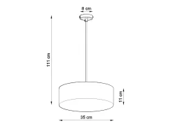 Lámparas colgantes Cercle minimalista de CLORURO DE POLIVINILO - 2 fuentes luminosas 4000K - L.35 x A.111 cm - negro