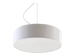 Lámparas colgantes Cercle minimalista de CLORURO DE POLIVINILO - 2 fuentes luminosas 4000K - L.35 x A.111 cm - blanco