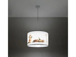 Lámparas colgantes Chat moderno de CLORURO DE POLIVINILO - 1 fuentes luminosas 3000K - L.40 x A.95 cm - multicolor
