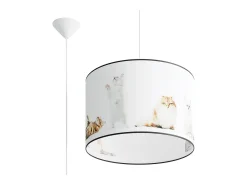 Lámparas colgantes Chat moderno de CLORURO DE POLIVINILO - 1 fuentes luminosas 3000K - L.40 x A.95 cm - multicolor