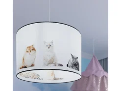 Lámparas colgantes Chat moderno de CLORURO DE POLIVINILO - 1 fuentes luminosas 3000K - L.30 x A.95 cm - multicolor