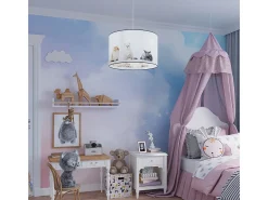 Lámparas colgantes Chat moderno de CLORURO DE POLIVINILO - 1 fuentes luminosas 4000K - L.30 x A.95 cm - multicolor