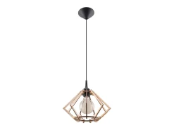 Lámparas colgantes Citrubloom escandinavo de madera - 1 fuentes luminosas 4000K - L.27,5 x A.90 cm - madera natural