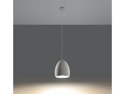 Lámparas colgantes Darow moderno de cerámica - 1 fuentes luminosas 4000K - L.30 x A.122 cm - blanco