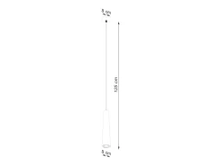 Lámparas Colgantes Electra Desván De Concreto - 1 Fuentes Luminosas - L.8 X A.125 Cm - Negro