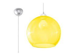 Lámparas colgantes Esfera minimalista de acero/vidrio - 1 fuentes luminosas 4000K - L.30 x A.120 cm - amarillo