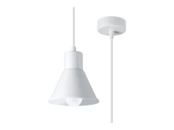 Lámparas colgantes Faldura moderno de acero - 1 fuentes luminosas 3000K - L.14 x A.120 cm - blanco