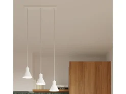 Lámparas colgantes Faldura moderno de acero - 1 fuentes luminosas 4000K - L.14 x A.120 cm - blanco