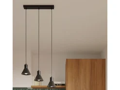 Lámparas colgantes Faldura moderno de acero - 1 fuentes luminosas 4000K - L.14 x A.120 cm - negro